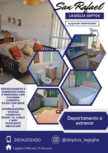 Imagen 1 de 12 de Departamento En San Rafael A Metros Del Paseo Deán Funes