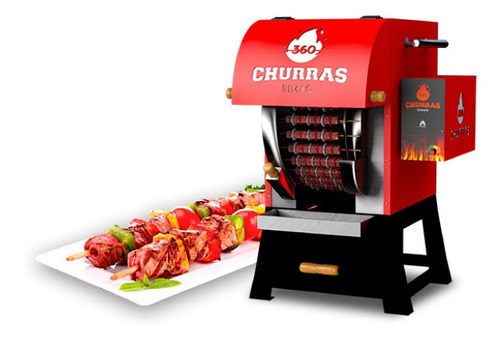 Imagem 2 de 4 de Máquina De Espetinhos Churras 360 - Churrasqueira De Espetos