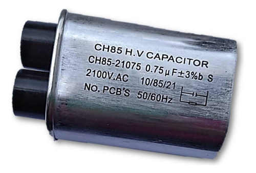 Capacitor Alto Volt De Horno Micronda 0.75 Uf 2100 Volt A.c