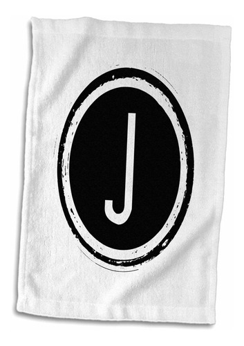 3d Rose Monogram-black Letter J Sobre Fondo Blanco Toal...