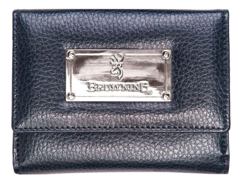 Cartera Francesa De Cuero Para Mujer Browning | Negro