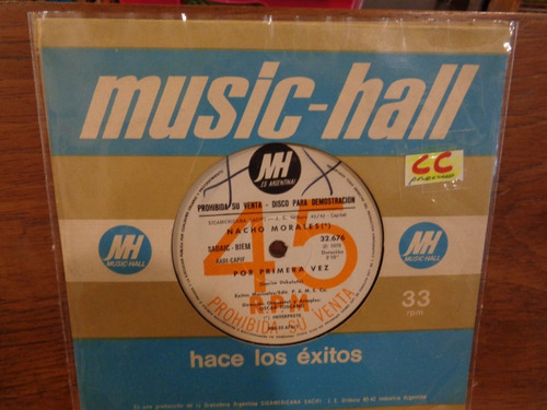 Nacho Morales Por Primera Vez Simple Promo G Vinilo 