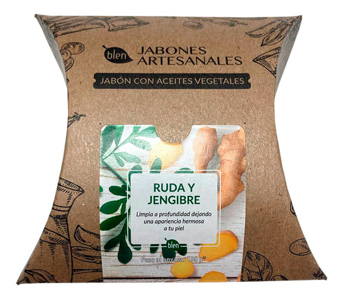 Jabón Artesanal De Ruda Y Jengibre | Blen