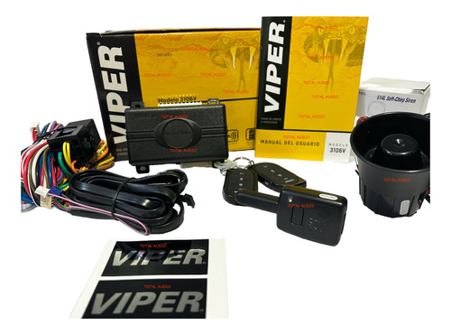 Alarma Viper 3106v Seguridad Automotriz C/2 Controles Siren 