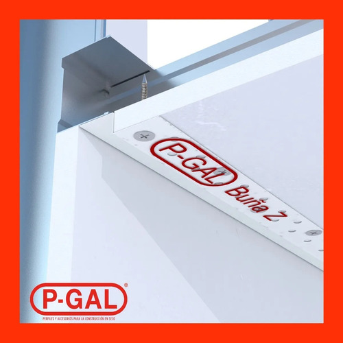 Perfil Buña Perimetral Z 2,60mts Para Placa Durlock