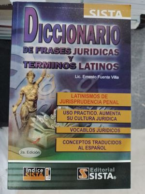 Libro Diccionario De Frases Jurídicas Y Términos Latinos Zku