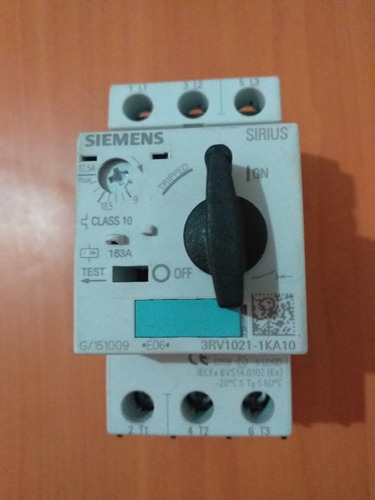 Guarda Motor Siemens 9 A 12.5amp. 3rv1021-1ka10