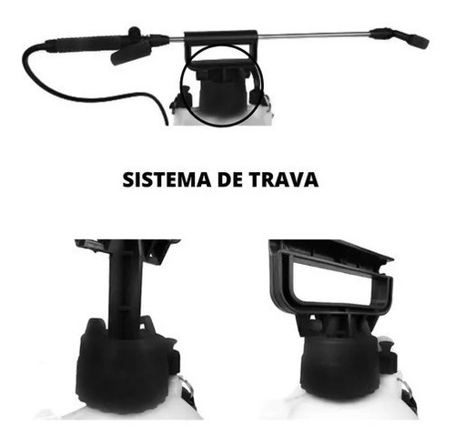 Pulverizador Veneno Bomba Compressão 5l Starfer Lateral Cor Branco
