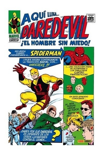 Comic Daredevil Gold - ¡el Hombre Sin Miedo! 1 De 2