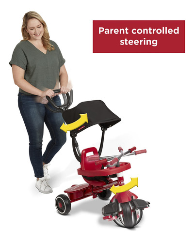 Triciclo Rojo 4 En 1 Para Niños 1 A 5 Años