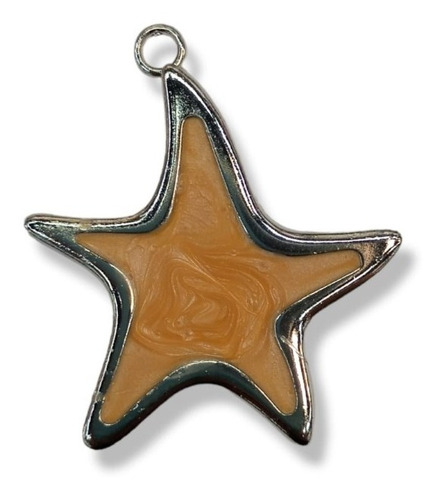 Dije Estrella De Mar Con Esmalte Perlado X 30 Unidades Color Camel