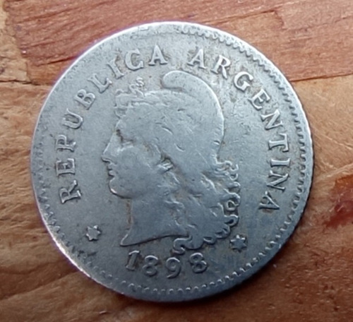 Argentina 10 Centavos 1898  Buen Estado 