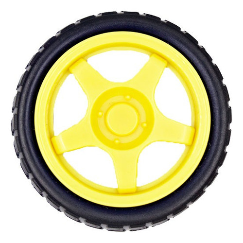 2pcs Llantas Amarillas Para Motor Reductor Ruedas Robotica