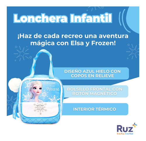 Lonchera Infantil Disney Frozen 4 L Azul