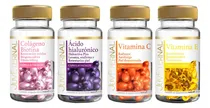 Comprar JUVETERNAL KIT Cápsulas Faciales Colágeno Biotina + Cápsulas Faciales Ácido Hialurónico + Cápsulas Faciales Vitamina E + Cápsulas Faciales Vitamina C