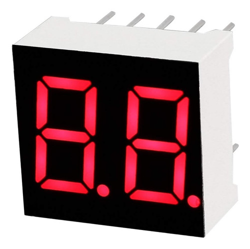 15 Piezas De Display 7 Segmentos 2 Dígitos Rojo Catodo Comun