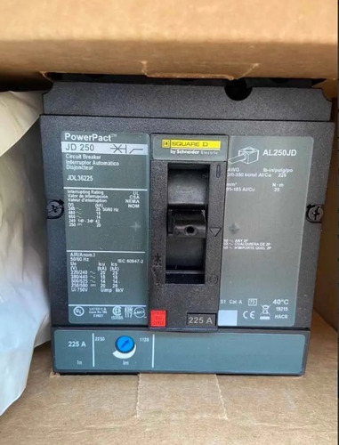 Interruptor Power Pact Square D Jdl36225 3x225a Nuevo