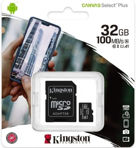 Tarjeta De Memoria Kingston Micro Sd Hc 32gb Kingst Clase10 