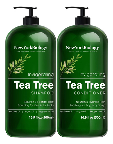 Conjunto De Shampoo E Condicionador New York Biology Tea Tre