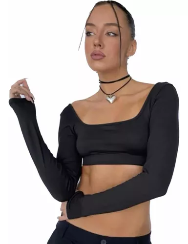 inoxidable codo Encogerse de hombros Top De Lycra Mujer Para Salir | MercadoLibre 📦