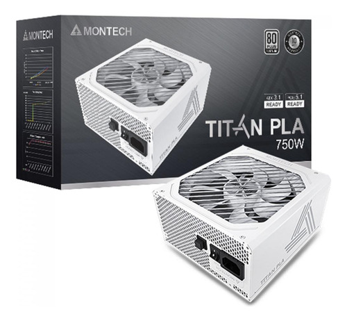 Fonte Montech Titan Pla, 750w, 80 Plus Platinum, Pfc Ativo