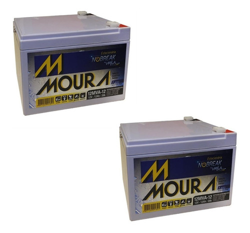 Kit 2 Baterias Moura 12mva-12 Bike Elétrica/no Break/alarme
