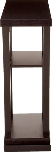 Imagen 9 de 10 de Mesa Lateral Color Chocolate, Mesa Auxiliar De Madera
