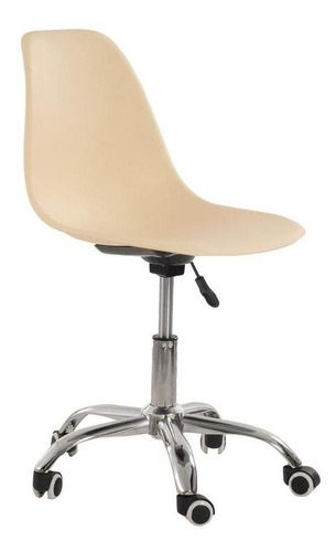 Cadeira Com Rodízios Eames Office - Escritório - Creme