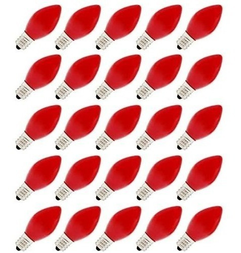 Creative Hobbies® Caja De 25 Bombillas, Rojo Opaco De Cerámi