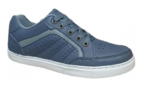 Zapatillas Urbanas Hombre Cuero Sneakers Base Cocida Moda