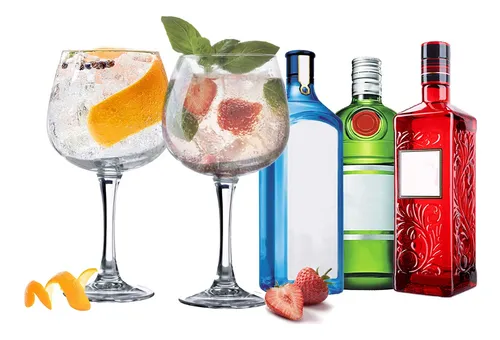 comprar 2 Taças Gin Vidro 720ml Ideal Pu002F Beefeater Tanqueray Bombay