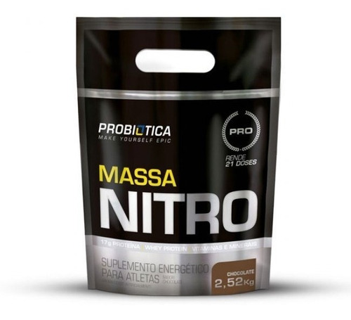 3 X Massa Nitro 2520g - Probiótica- Hipercalórico Valid 2020