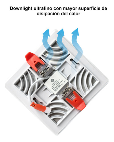 Plafón Cuadrado 18w Luminaria Led Cálido/blanco 3000k/6500k