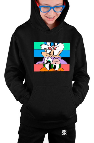 Poleron Estampado Para Niños Tiny Toon 3 Colores Varios