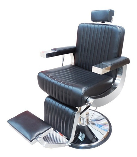 Imagen 2 de 10 de Silla Sillon Barbero Peluqueria Estetica Rayas Negras Lobo