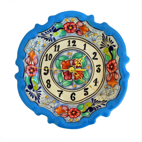 Reloj De Talavera  Decorativo Incluye Maquinaria Premium 