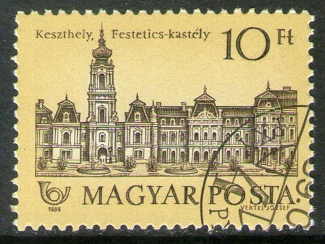 Hungría Sello Usado Castillo Festetics En Keszthely Año 1989