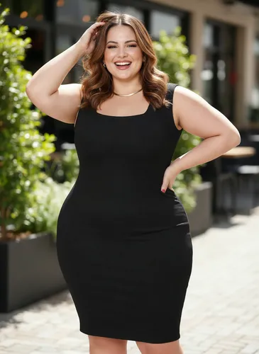 Vestido Plus Size Midi Acinturado Modelador Alta Compressão