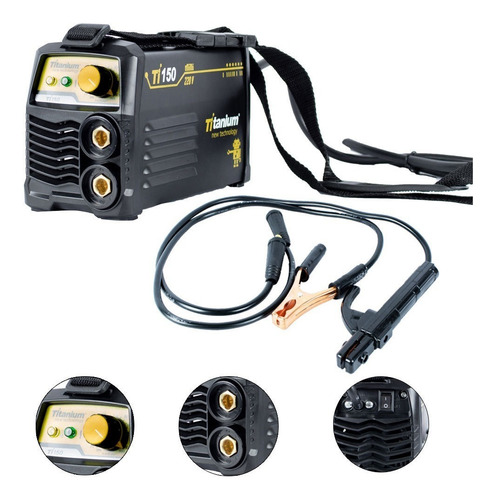 Maquina Inversora De Solda Kit Completo Ti-150 Titanium 220v