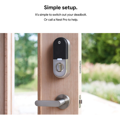 Smart Lock Google Nest X Yale, Resistente A Manipulaciones,