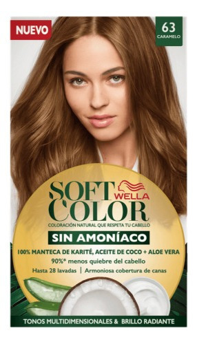 Kit Tintura Wella Professionals  Soft color Tinta de cabelo tom 63 caramelo para cabelo