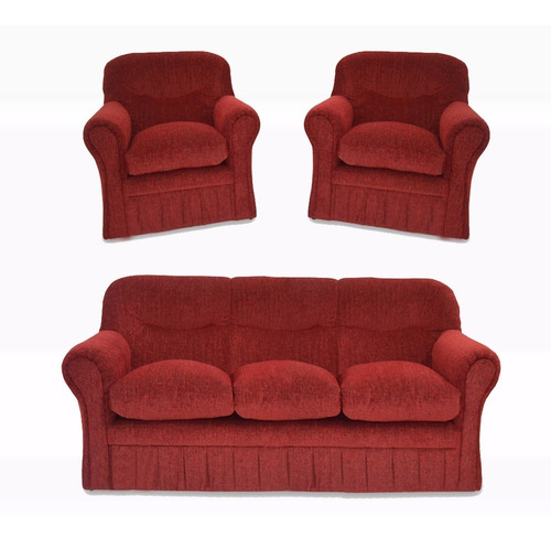 Juego De Living Bruselas Sofá +2 Sillones Entregas Rápidas Color