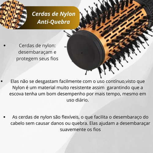 Escova Secadora Com Tecnologia Íons P/ Brilho E Menos Frizz