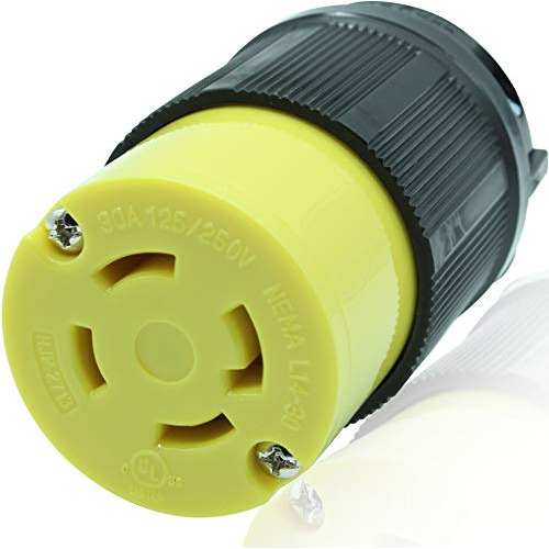 Conector Bloqueable Industrial Negro, Enchufe Hembra Ne...