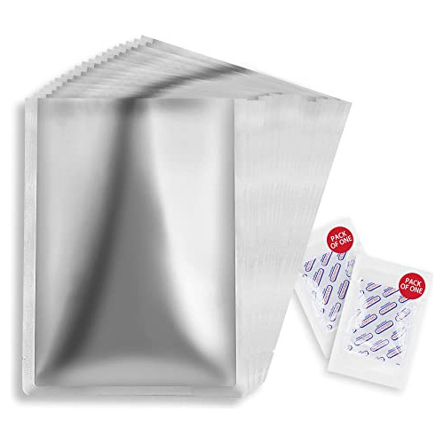 25 Pcs 5 Gallon Mylar Bags With 28 Single Sealed 2000cc...