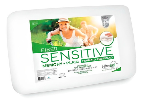 Almohada Fiberball Sensitive Memory Plain Viscoelastica 