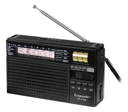 Radio Con Linterna Recargable Am Fm Bluetooth