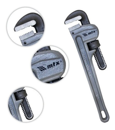 Chave Grifo 10 Pol Heavy Duty Alumínio Mtx