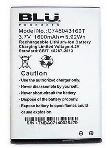 Bateria Pila Blu Advance 4.0 Modelo: Asdc745043160t
