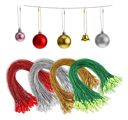 100 Unidades Para Colgar Adornos Navideños, Cuerdas De Ganch